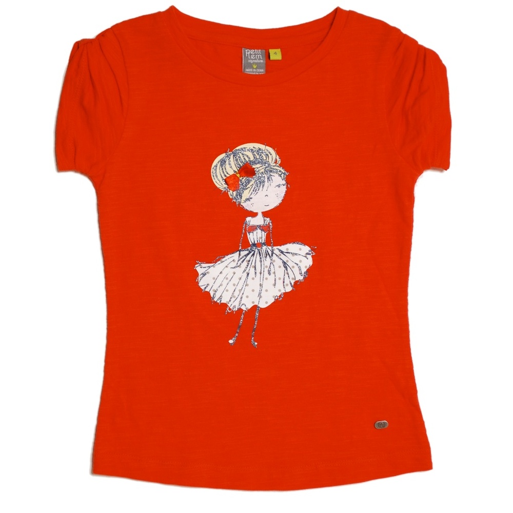 Petit Lem Girls Fashion Girl Short Sleeve Tee